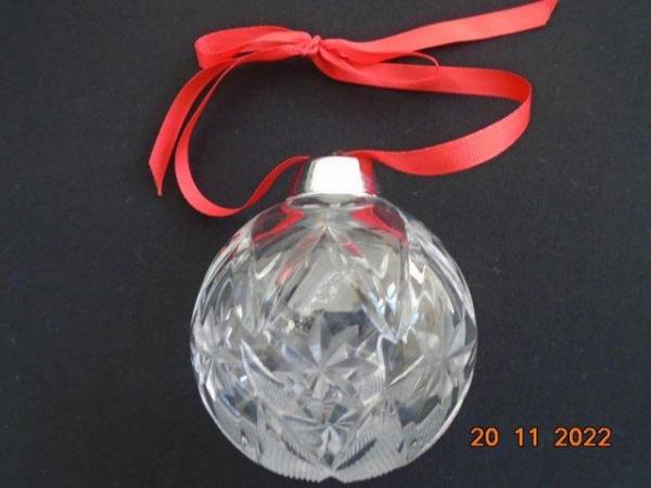 Image 1 of Crystal Christmas Bauble from the Czech Republic