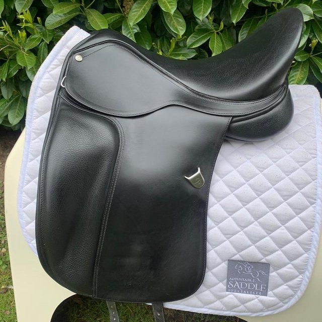 Preview of the first image of Bates 17 inch dressage saddle.