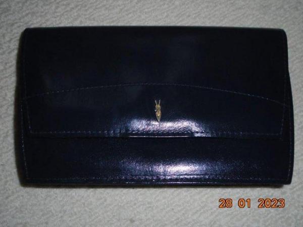 Image 1 of Salisbury's Navy Leather Clutch Handbag