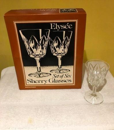 Image 1 of Elysee Vintage Box of 6 Sherry Glasses