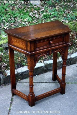Image 34 of A TITCHMARSH AND GOODWIN OAK CANTED HALL TABLE LAMP STAND