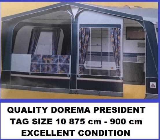 Preview of the first image of Caravan Awning Dorema PRESIDENT Tag Size 10 875 cm to 900 cm.