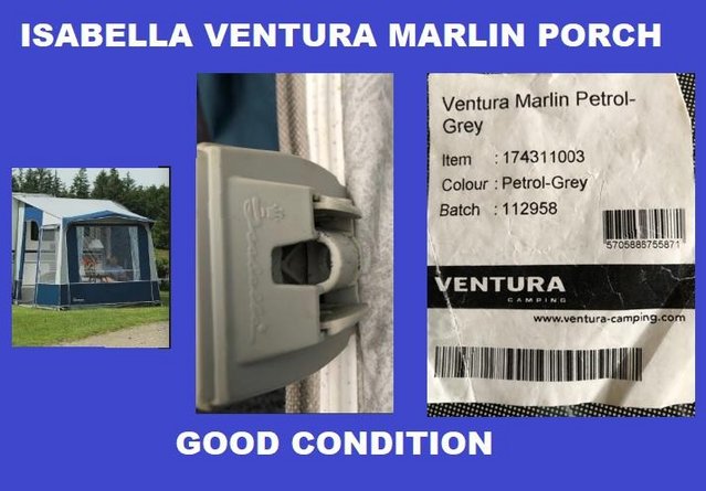 Preview of the first image of Caravan Awning Quality Ventura/Isabella Porch Marlin All Sea.