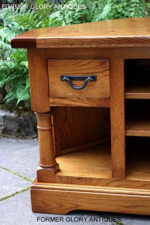 Image 101 of AN OLD CHARM FLAXEN OAK CORNER TV CABINET STAND MEDIA UNIT