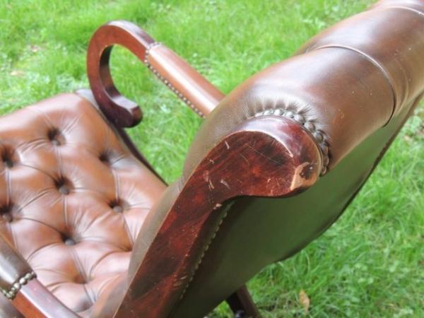 Image 9 of Antique Brown Chesterfield Rocking Chair (UK Delivery)