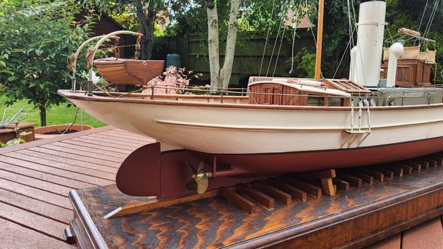 Image 28 of Model boat live steam,45 inch museum quality steam yacht