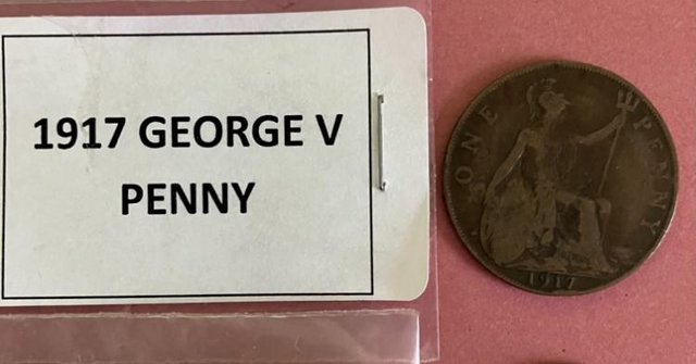 Preview of the first image of 1917 George V Penny for sale.