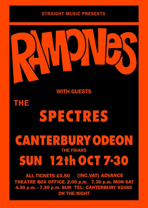 Preview of the first image of THE RAMONES at CANTERBURY ODEON 1978 POSTER.
