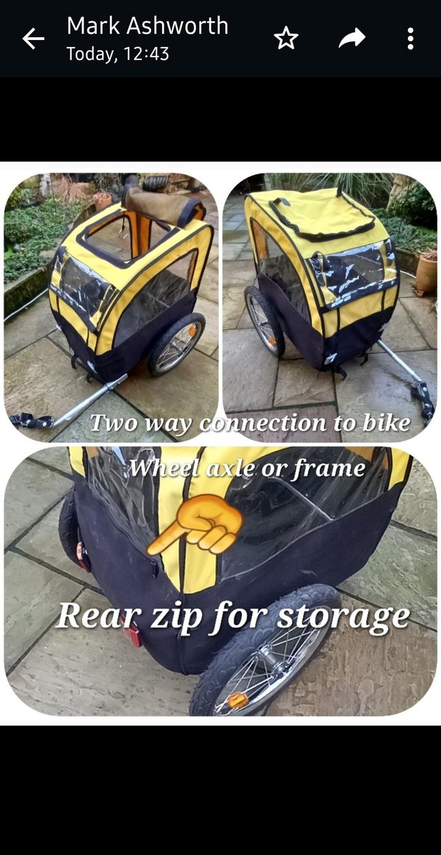Preview of the first image of Pet bicycle trailer (folding).