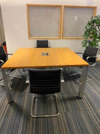 Image 7 of **Oak Wood Boardroom/Conference/Office/Meeting Table