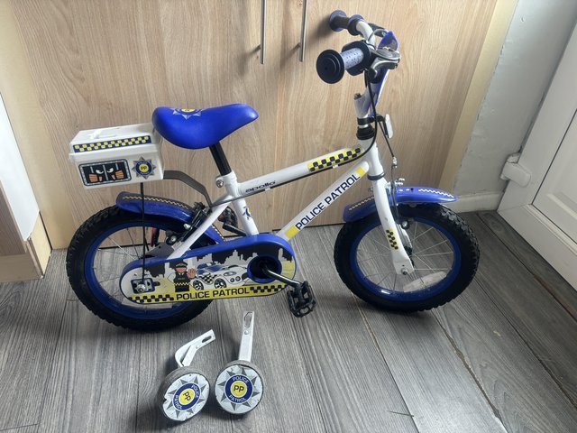 Preview of the first image of Apollo Police Patrol Kids Bike - 14" Wheel.