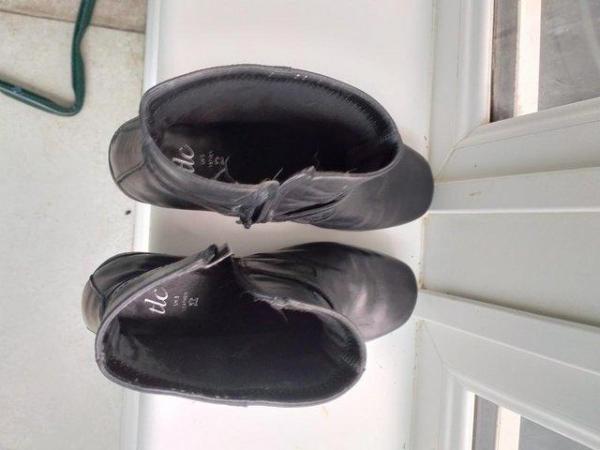 Image 2 of Ladies black leather boots. Size 5