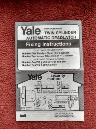 Image 2 of Yale No1 Twin Cylinder Automatic Deadlatch