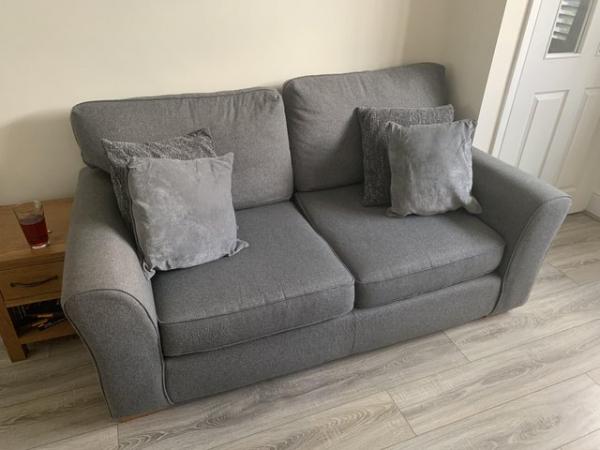 Image 2 of Next grey fabric sofa 2 seater