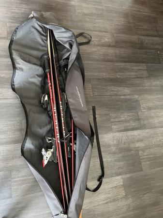 Image 2 of Apache Crossfire 167cm Skis with poles and bag