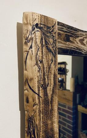 Image 2 of Horse lovers Rustic Mirror