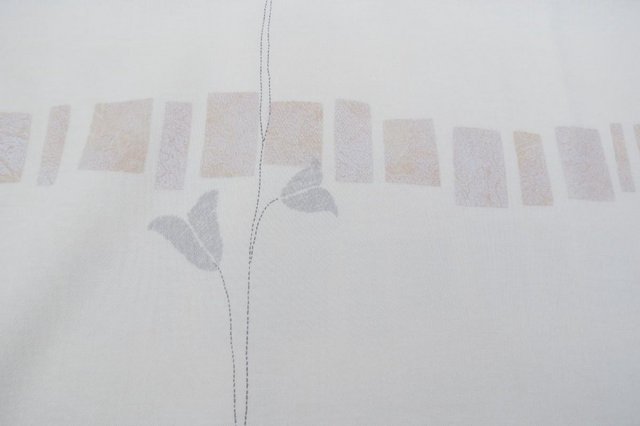 Image 2 of Fabric Remnant Modern Leaf Design