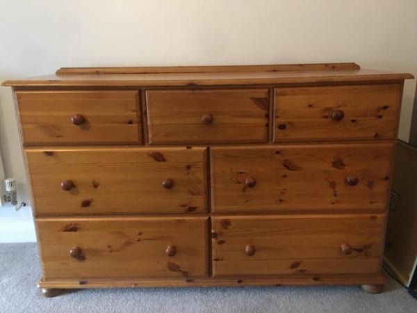 Image 3 of Large pine chest of drawers
