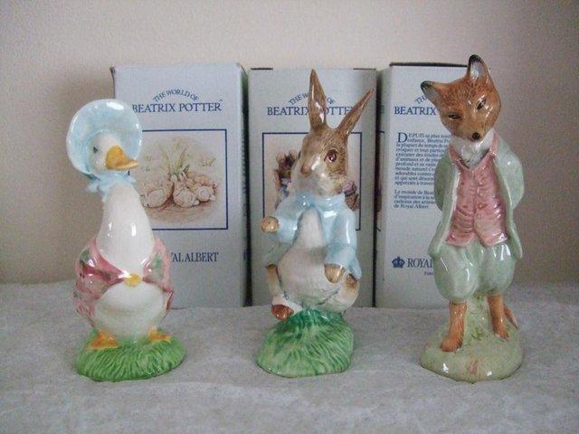 Preview of the first image of Beatrix Potter - 3 Royal Albert Figurines.