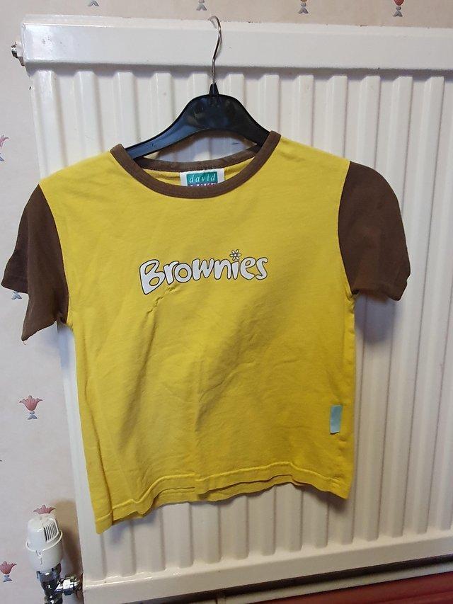 Preview of the first image of Girls Brownie uniform short dleeve T shirt.