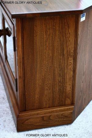 Image 21 of AN ERCOL GOLDEN DAWN ELM CORNER TV CABINET STAND TABLE UNIT