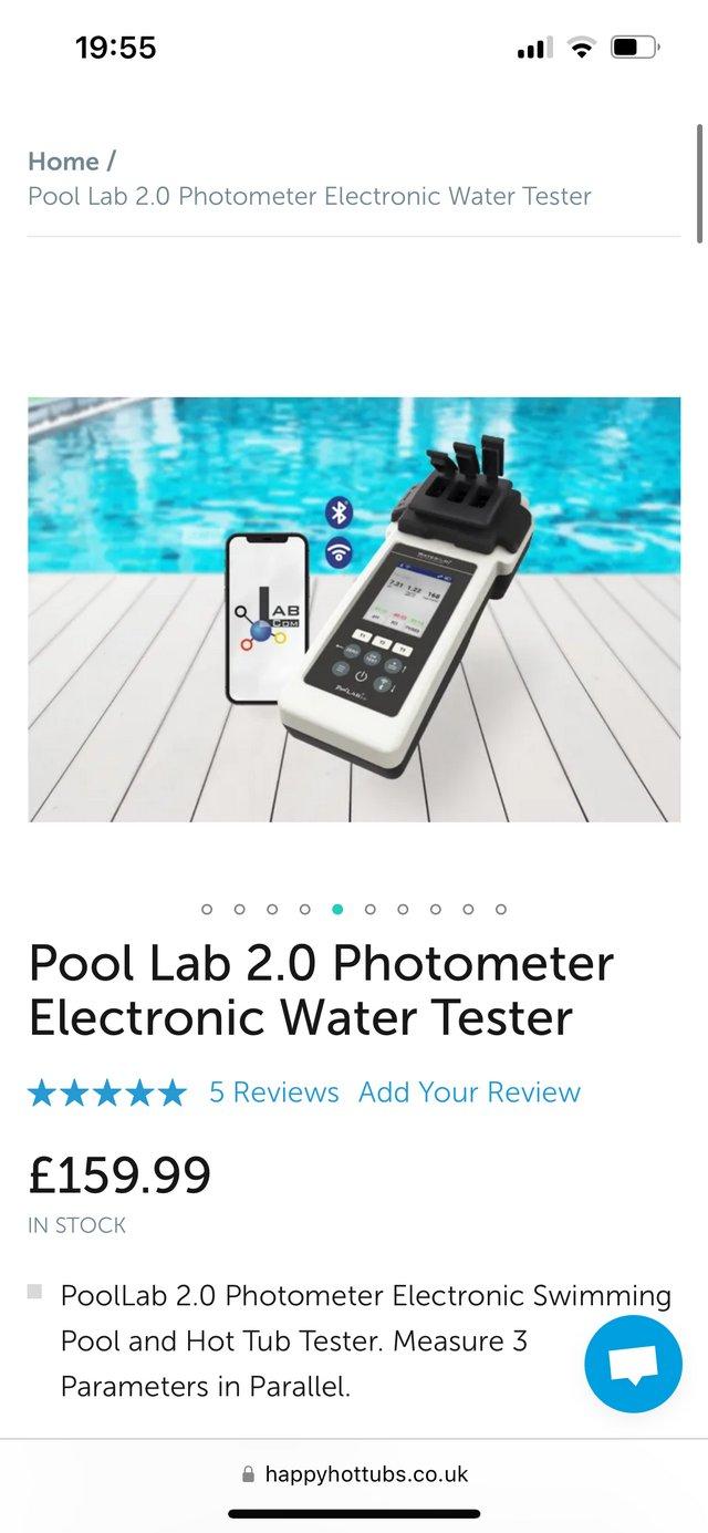 Preview of the first image of Pool lab 2.0 photometer electric water tester.