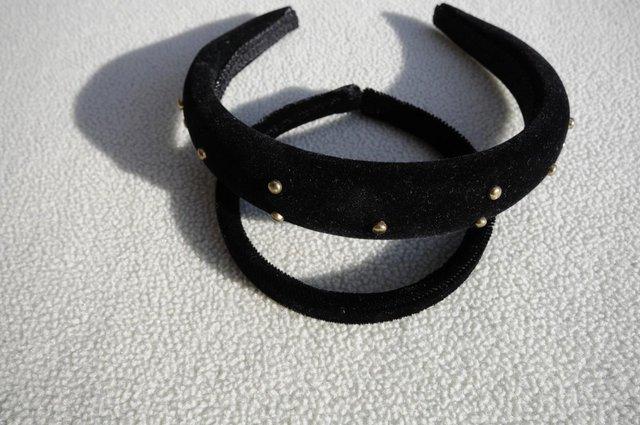 Image 3 of Collection Of Pretty Black Satin and Velvet Hair Accessories