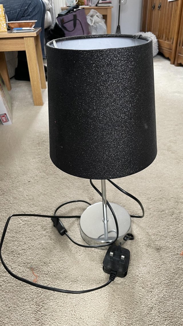 Preview of the first image of Sparkling black lamp, single.