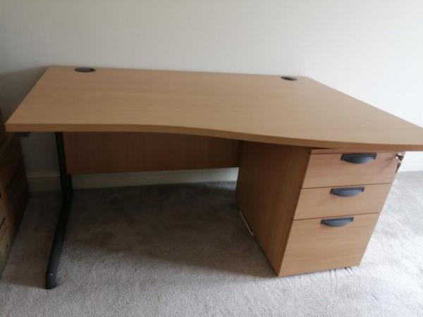 Image 2 of Office Desk with three integral drawers