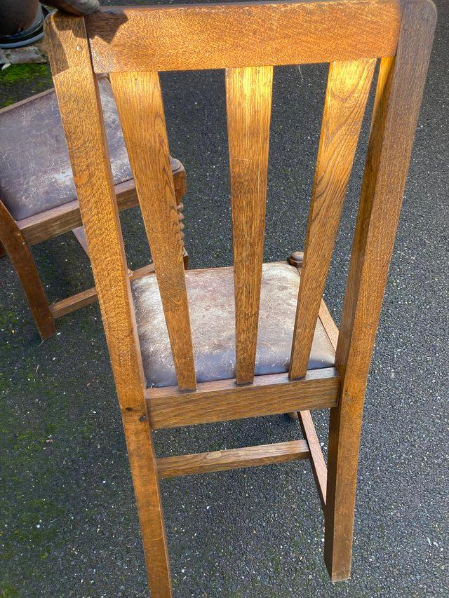 Preview of the first image of Antique solid hardwood chairs.