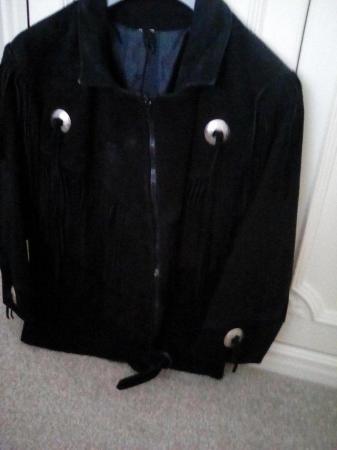 Image 2 of Ladies black suede Western jacket.