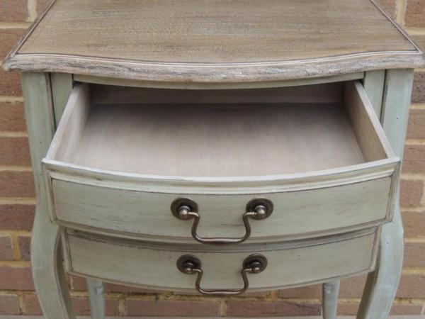 Image 7 of French Tall Pale Green Side Table (UK Delivery)