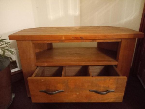 Image 3 of Solid wood corner TV stand from Next