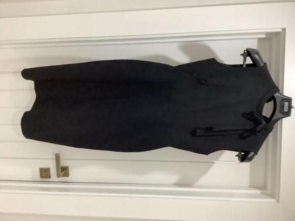 Image 2 of Black evening dress fitted with bow detail