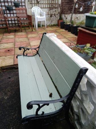 Image 2 of Two person garden seat with Cast Iron Supports