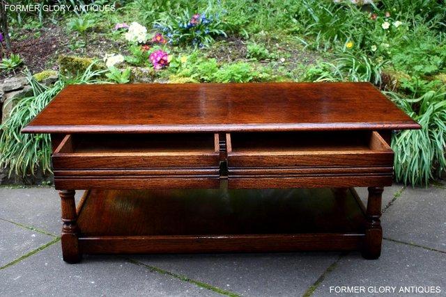 Image 33 of A TITCHMARSH AND GOODWIN STYLE OAK TWO DRAWER COFFEE TABLE