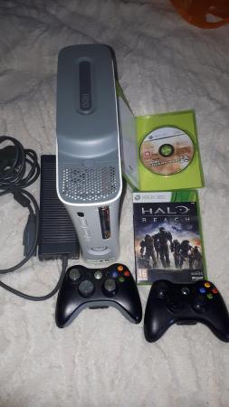 Image 1 of Xbox 360 with 2 controllers
