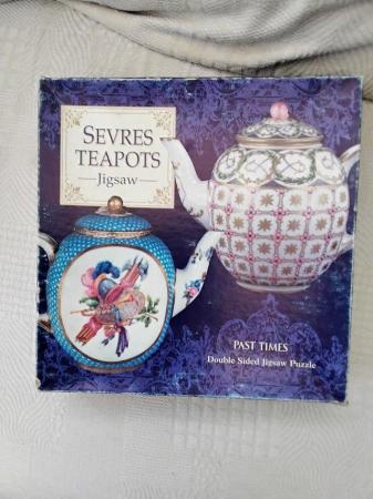 Image 1 of Jigsaw. Double sided teapot.past times.