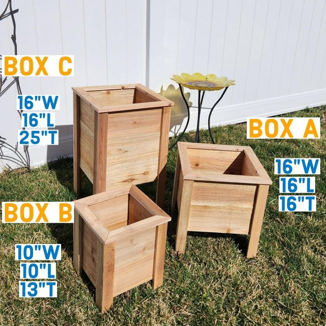 Preview of the first image of Wooden planters for sale -various sizes.