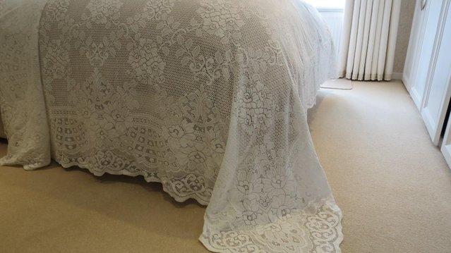 Preview of the first image of Laura Ashley Vintage Lace Double Bedspread.