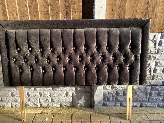 Preview of the first image of Double  headboard in black velour.