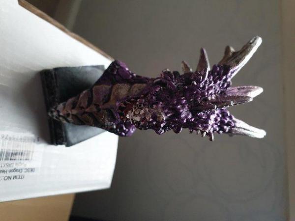 Image 3 of Dragon Head Ornament Purple Coloured