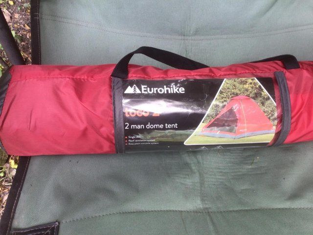 Preview of the first image of Eurohike 2 person tent red.