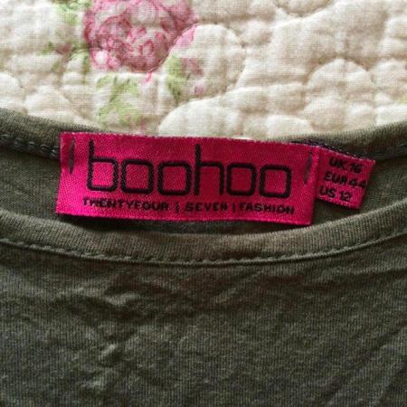 Image 2 of Size 16 BOOHOO Olive Green Stretchy Viscose Camisole Top