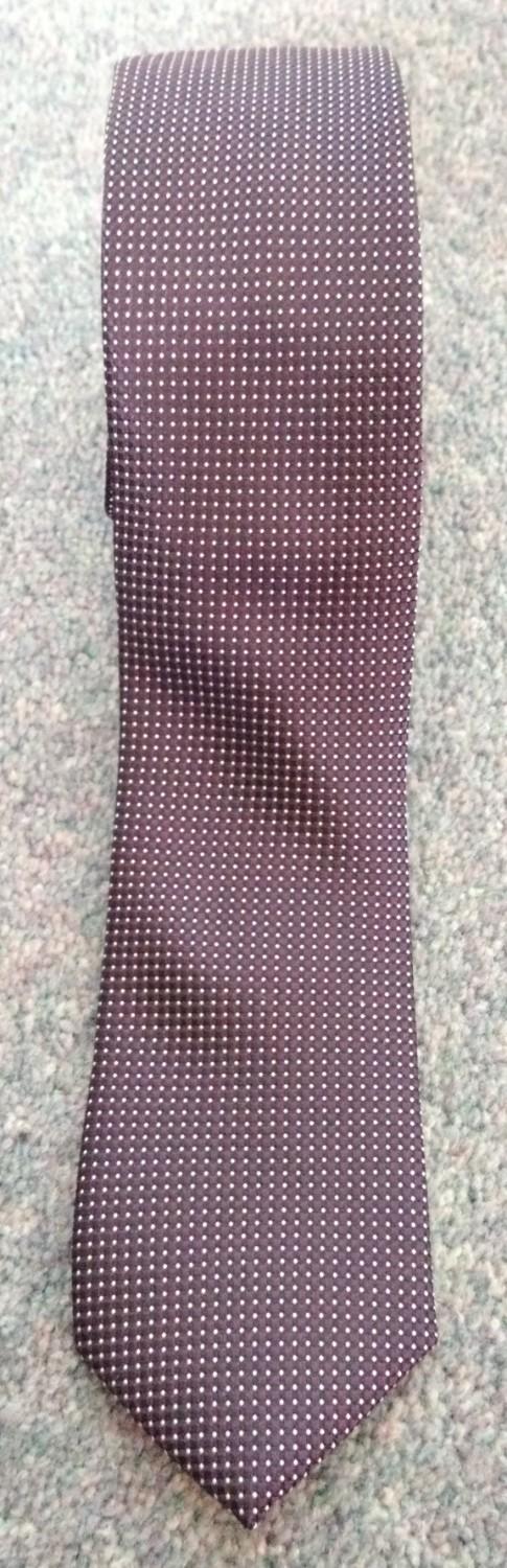 Preview of the first image of Next purple polka dot pattern thin tie.