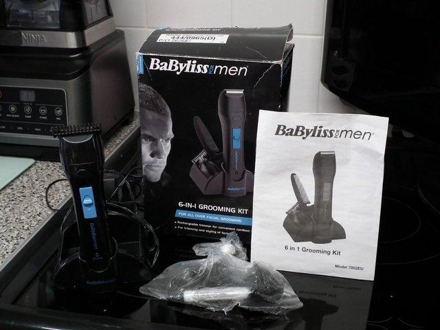 Preview of the first image of BaByliss for Men 6 in 1 grooming kit.