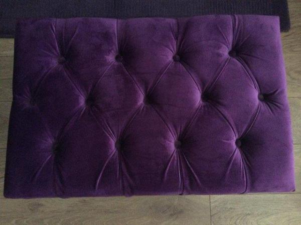 Image 2 of Beautiful handmade Purple Velvet Footstool