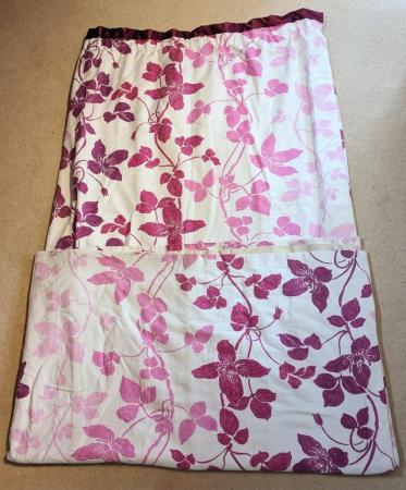 Image 2 of Beautiful DESIGNER GUILD Full Length Curtains Pink and Satin