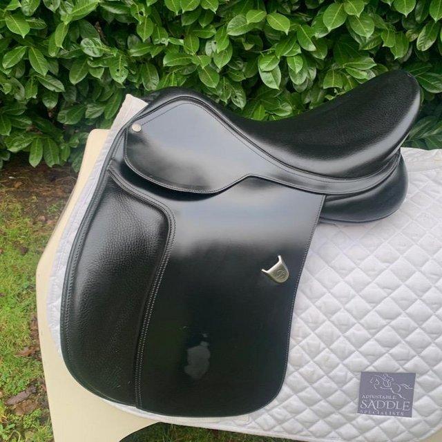 Preview of the first image of Bates Wide All Purpose 17 inch saddle.