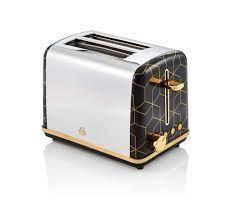 Preview of the first image of SWAN TRIBECA 2 SLICE TOASTER-BLACK-ROSE GOLD-NEW BOXED.